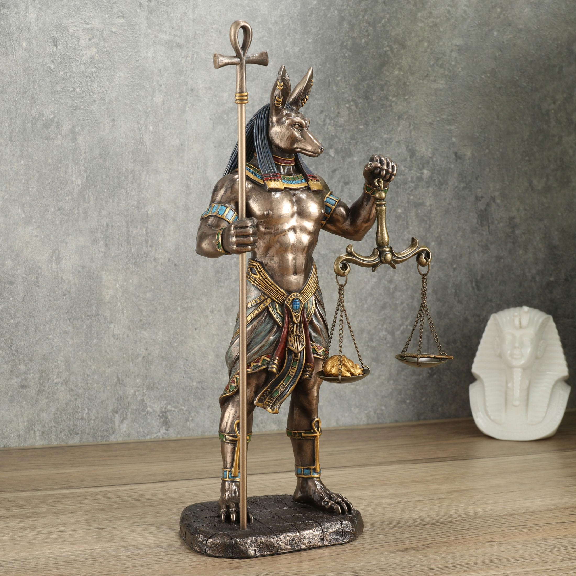 Amazon.co.jp: Veronese Design 10 5/8インチ アヌビスがアンクの杖と