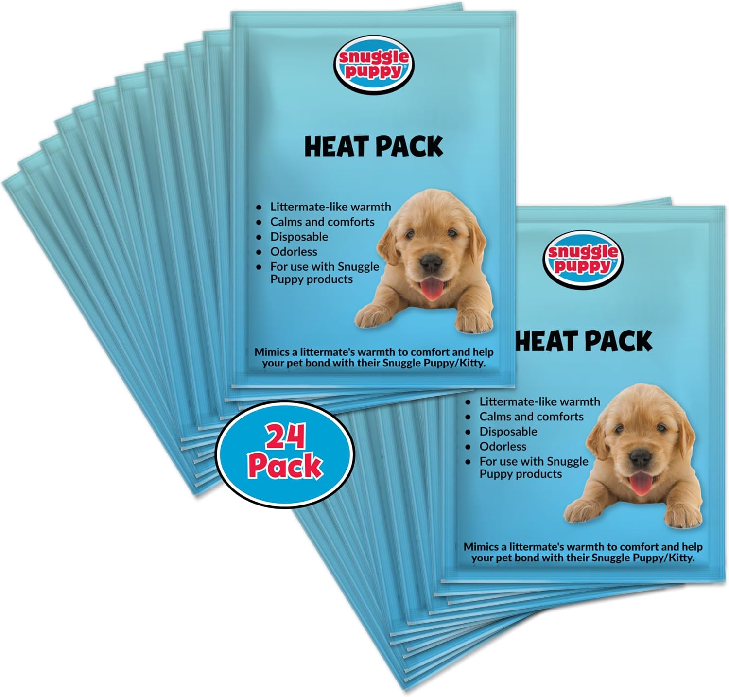 Snuggle Puppy Junior Replacement Heat Packs (7 Count), Non-Toxic