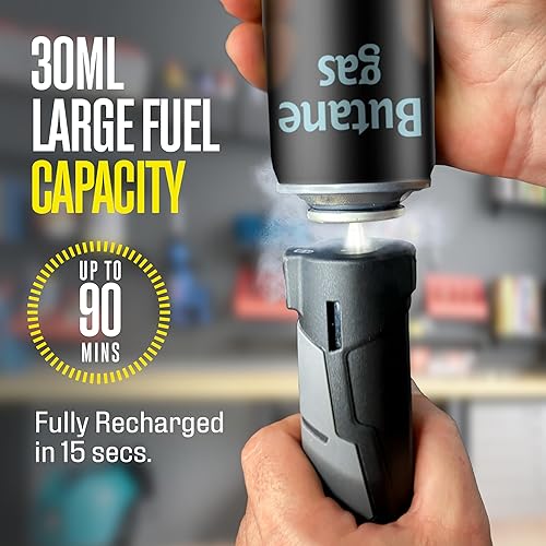 Miniatura 6 de Berkling BSG-2000 - Kit de soplete de soldadura de butano inalámbrico, cabezal ajustable de 5 vías, soldadura multifuncional  Pistola de calor