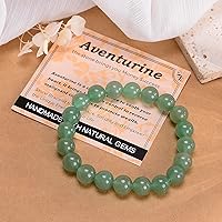 Vista 157 de MASSIVE BEADS Pulsera elástica de yoga hecha a mano con piedra natural, cristal curativo, energía, regalos para adultos unisex de 0.157 in, 0.236