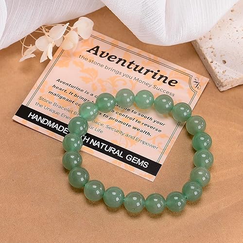 Vista 157 de MASSIVE BEADS Pulsera elástica de yoga hecha a mano con piedra natural, cristal curativo, energía, regalos para adultos unisex de 0.157 in, 0.236