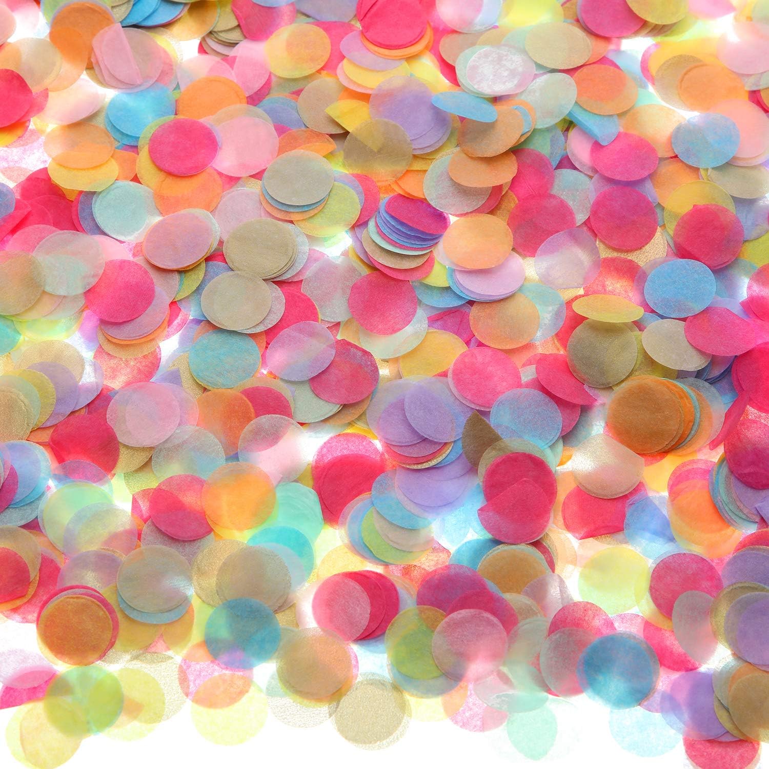 TecUnite Round Tissue Paper Table Confetti Dots for Wedding Birthday Party Decoration, 1.76 oz(Colorful Confetti,1.5 cm) TecUnite Round Tissue Paper Table Confetti Dots for Wedding Birthday Party Decoration, 1.76 oz(Colorful Confetti,1.5 cm)