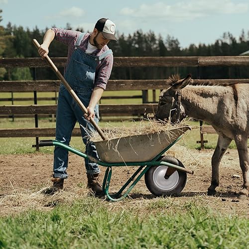 Miniatura 7 de Neumático universal para carretilla plana libre 14.5 pulgadas de profundidad x 3.2 pulgadas de ancho, se adapta a ruedas de carretilla de