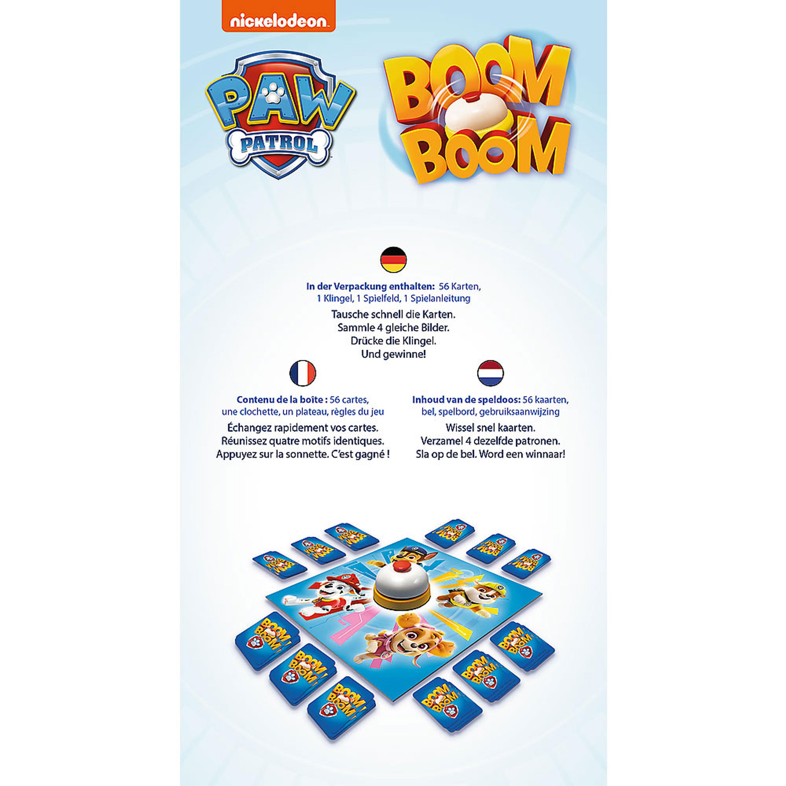 Trefl, Boom Boom, Paw Patrol, Dynamic Family Game, Game with a Bell - Image 3