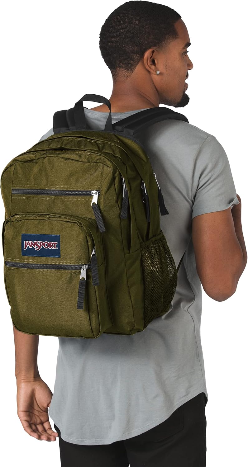 JanSport Cool Student 15-inch Laptop Backpack - Classic School Bag Big St - Army Green One Size