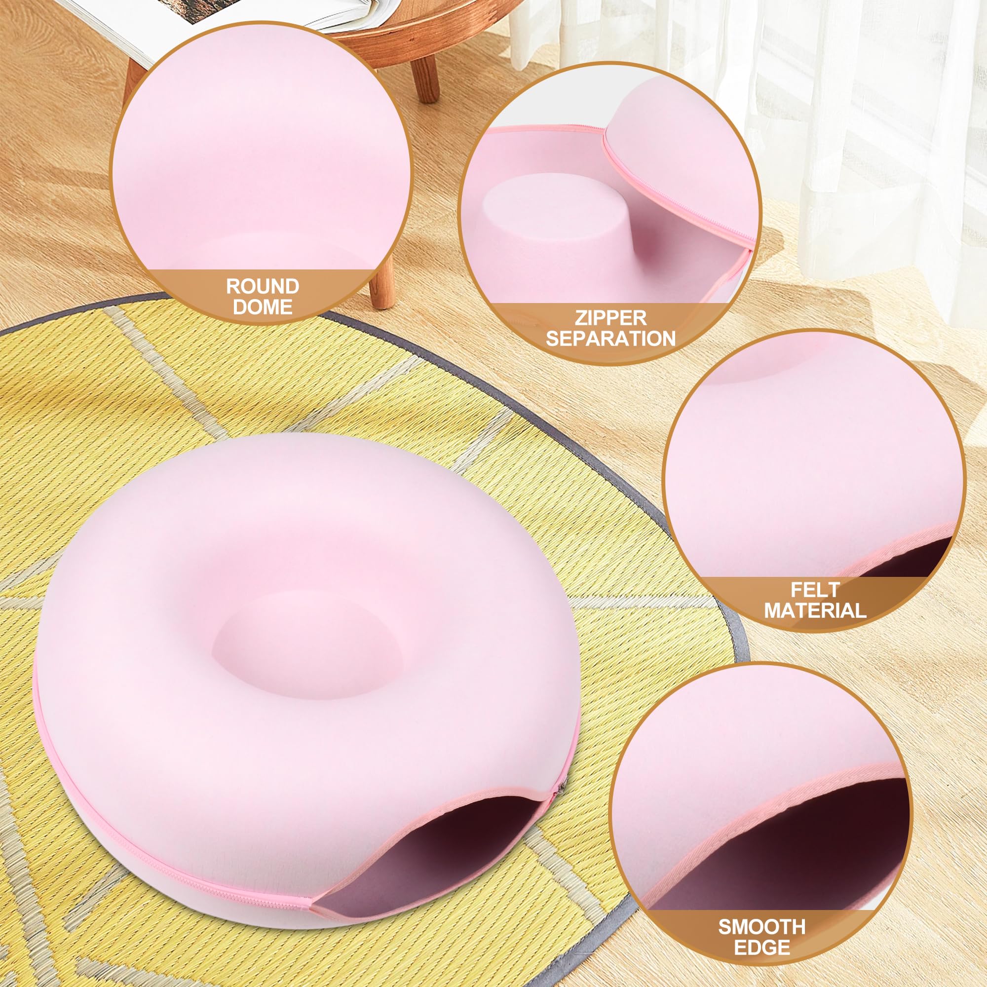 سرير قطط مع نفق، كهف للقطط، سرير للقطط المنزلية الكبيرة والحيوانات الأليفة الصغيرة، تصميم دائري قابل للفصل من اللباد، أنبوب لعب، نفق لعب داخلي قابل للغسل (24 سم، رمادي داكن)