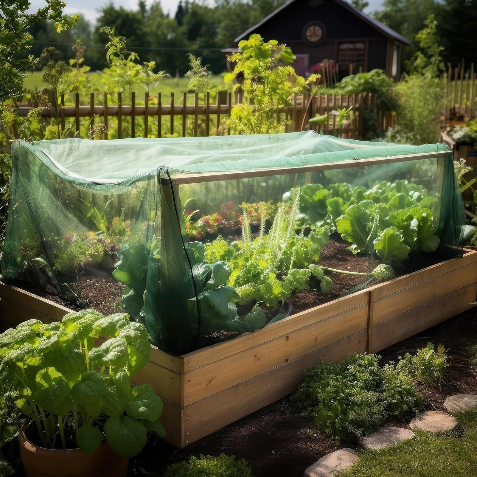 Red de jardín para pájaros, 2,8 x 1,9 m, protección de árboles frutales y plantas, barrera de cama elevada, cubierta de hilera de invernadero, red de seguridad para flores y verduras