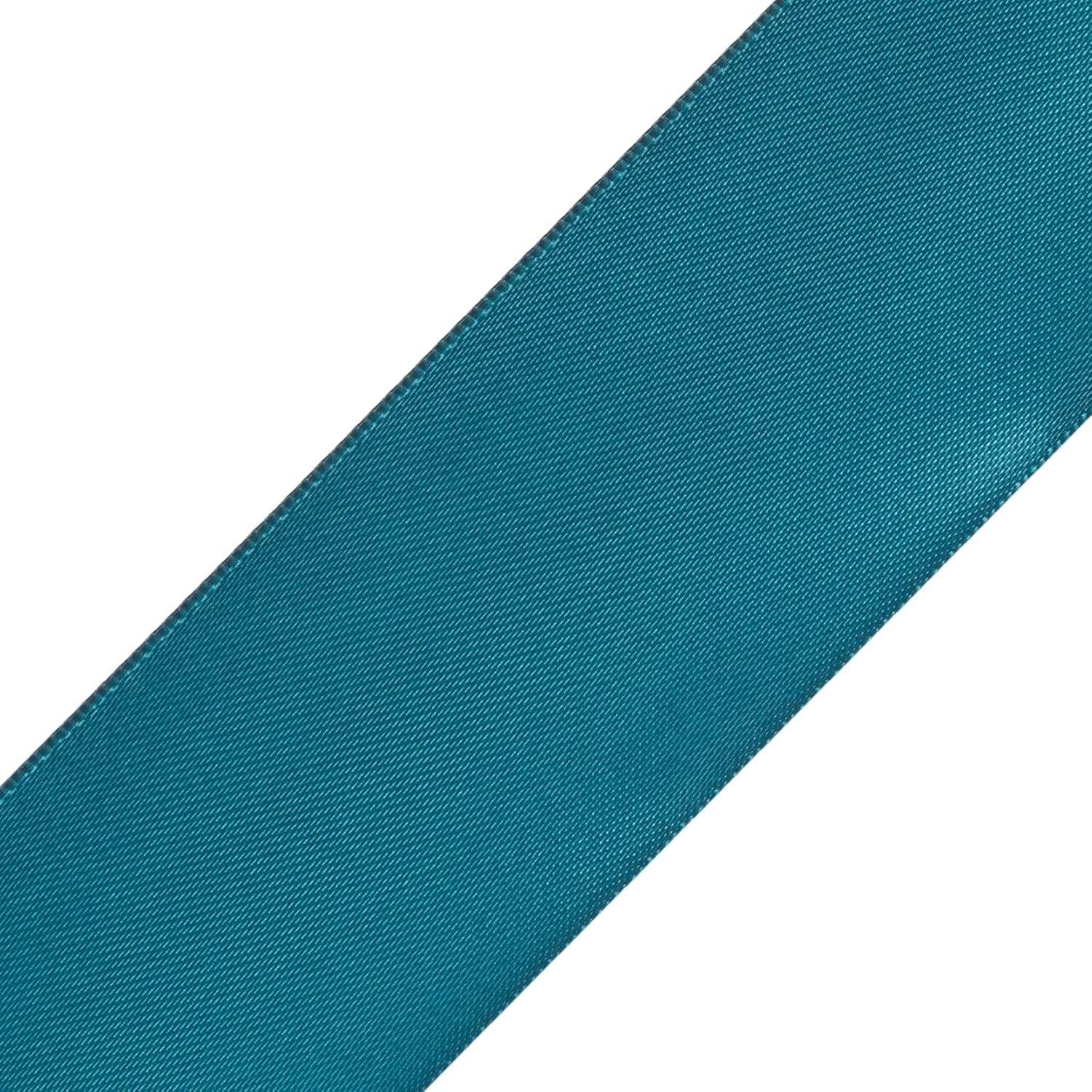 1-1/2" Inch Double Faced Satin Ribbon Solid Polyester Ribbon for Gift Wrapping, Crafts, Hair Bows, Wedding Party Decaration, Baby Shower Decoration Floral Arrangement (100 Yards, Teal)