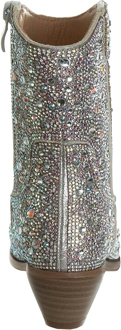 Badgley Mischka Sparkly Cowgirl Boots Kids Cowboy Boots Party Dress Heels for Girls (Size 13 Little Kid / 1-5 Big Kid)