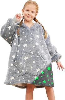Wearable Blanket Hoodie for Kids Oversized Sherpa Sweatshirts
