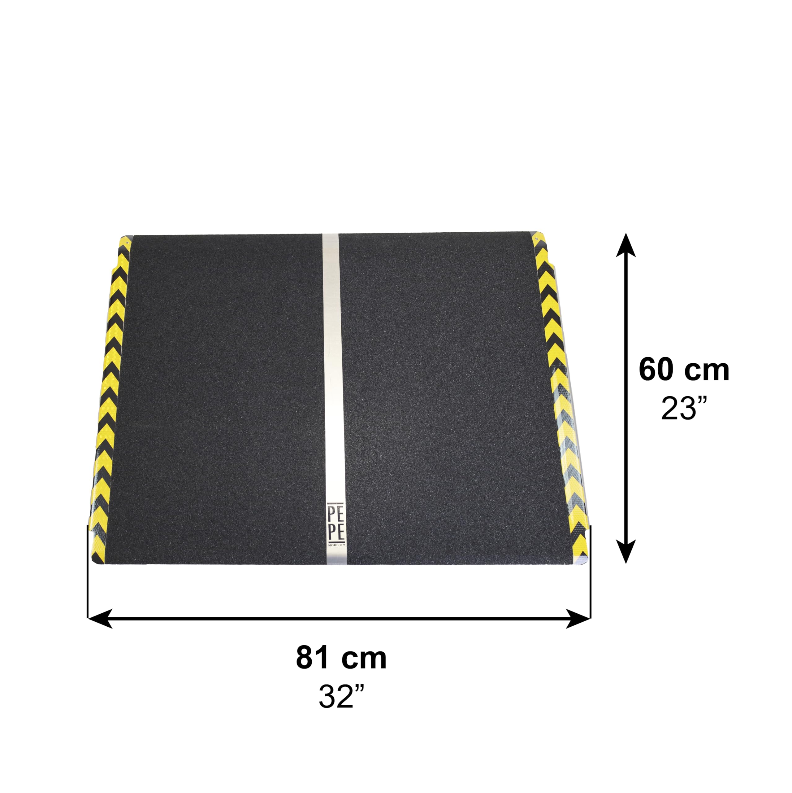 PEPE Mobility Rampe Fauteuil Roulant (Hauteur 8, 9, 10, 11, 12, 13, 14, 15 cm), Rampe de Seuil PMR d’Accès, Antidérapante, Portable et Légère en Aluminium, Supporte 272 kg