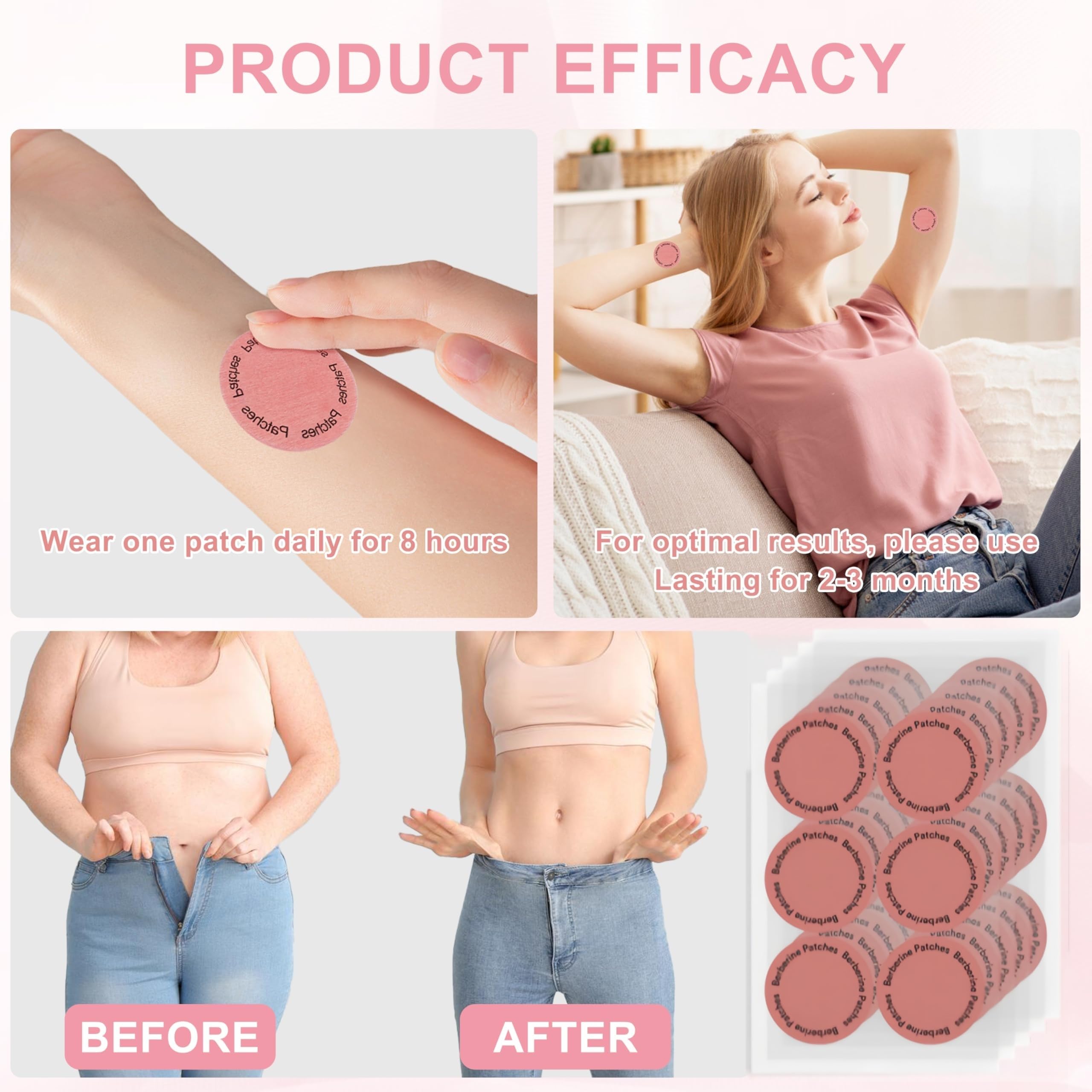 A Curated Vibe Berberine Patches, Supports Healthy Metabolic Wellness, Steady Release, Vegan, 30 Patches per Bag, 2 Bags — view 8