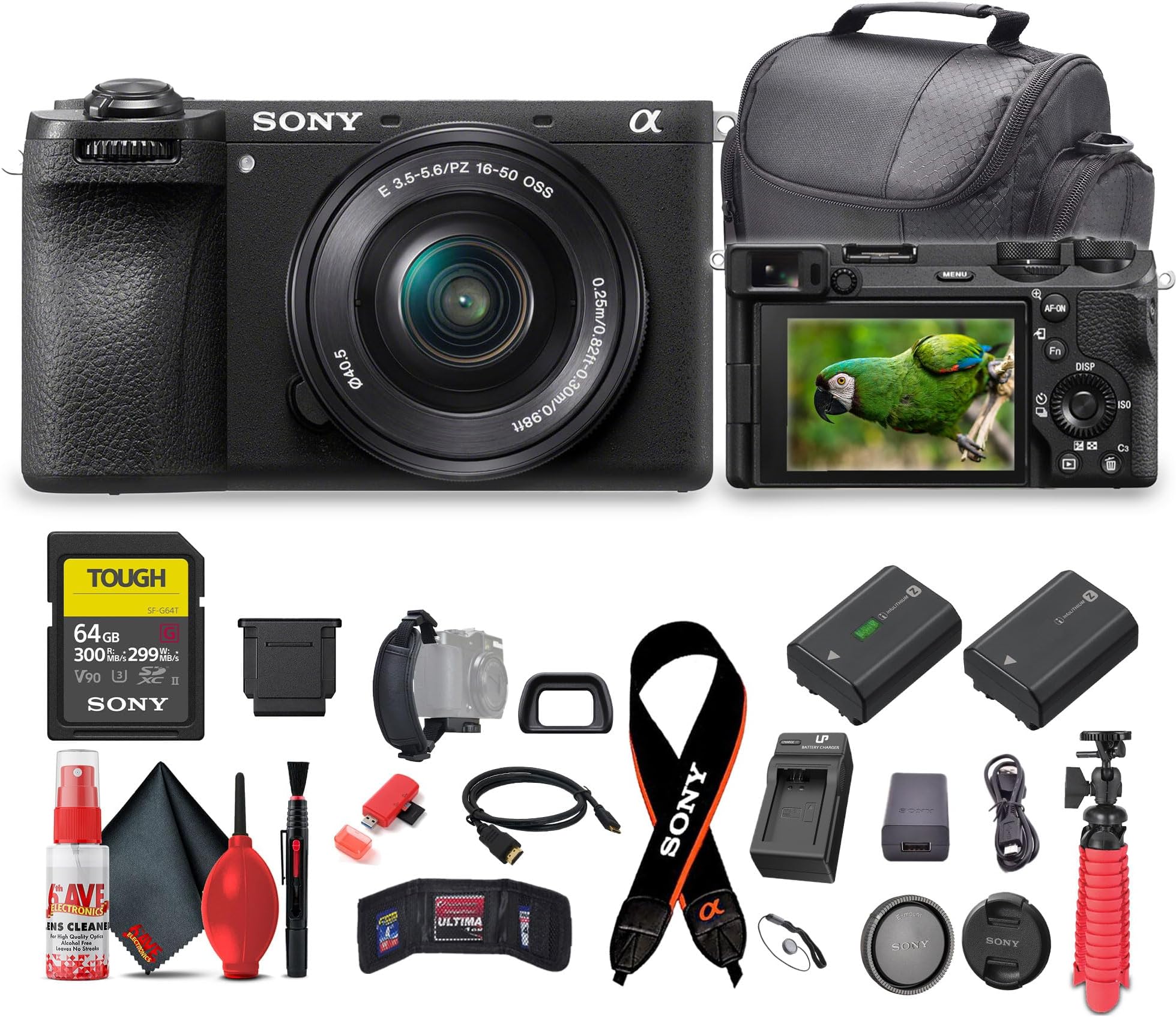 Sony A6700 (ILCE-6700) Boîtier Nu – Appareil Hybride 26MP APS-C 4K 120p – Noir (ouvert)