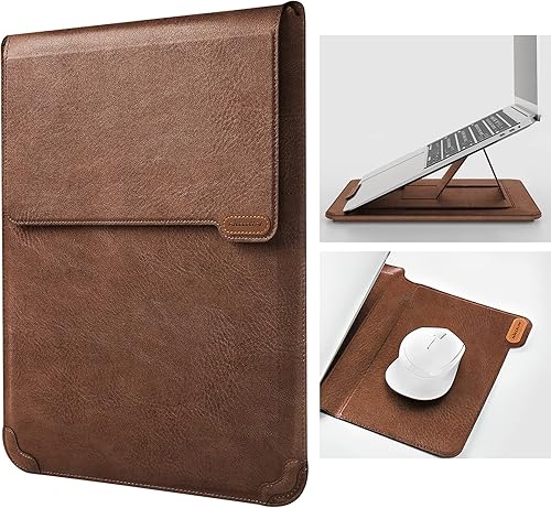 Nillkin Funda para laptop de 15.6 pulgadas, funda para MacBook con soporte ajustable y alfombrilla para mouse, 2 modos de soporte, funda para laptop