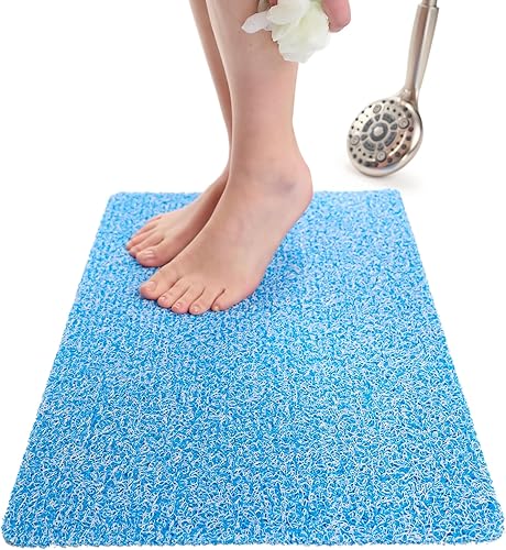 Miniatura 102 de Tapete de ducha antideslizante para bañera – Tapete de baño de lufa para baño – Tapete de baño de 40 x 16 – Tapete de baño antideslizante Gris,Aqua