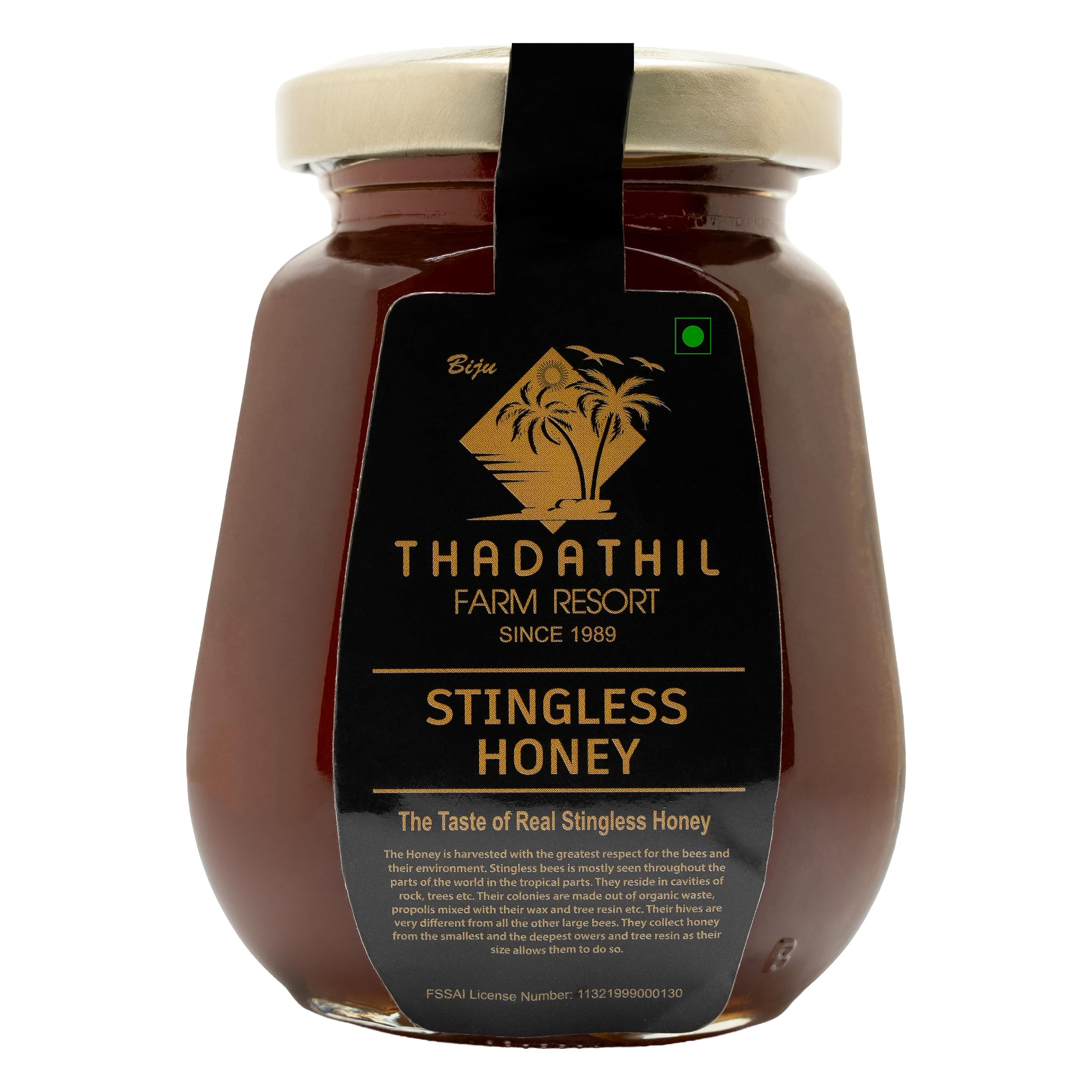 Biju Thadathil Farm Stingless Bee Honey 250g | Wild Forest Cheruthen | Raw, Organic, Unprocessed Small Bee Honey | Certified Organic by MQA | Ayurvedic Immunity Support-image-14