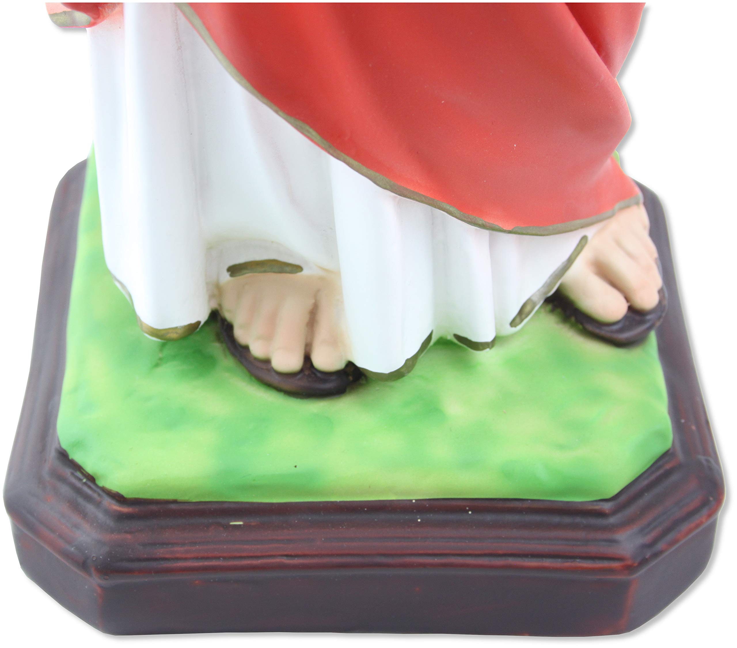Proposte Religiose Statua del Sacro Cuore di Gesù in resina. Altezza cm 40. Dipinta a mano.