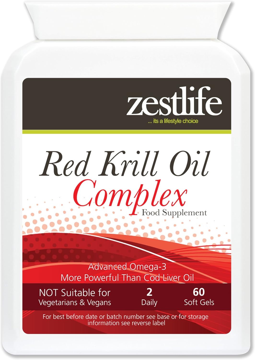 Red Krill Oil Complex Higher Strength / 60 easy to swallow capsules