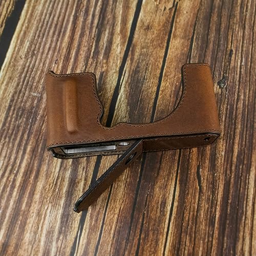 Miniatura 9 de MUZIRI KINOKOO Fuji X-E4 - Funda de piel auténtica, estilo vintage marrón con agarre y acceso a controles