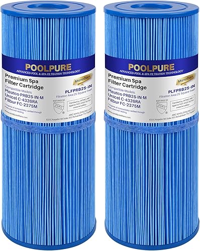 POOLPURE Antimicrobia PRB25-IN-M - Filtro de spa que reemplaza a Unicel C-4326RA, Guardian 413-106, Filbur FC-2375M, 3005845, 17-2327, 100586,