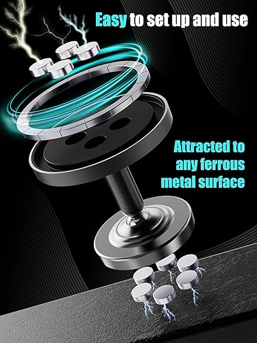 Miniatura 4 de Soporte magnético para teléfono diseñado específicamente para uso en el gimnasio, capaz de fijar a cualquier superficie de metal y soportar