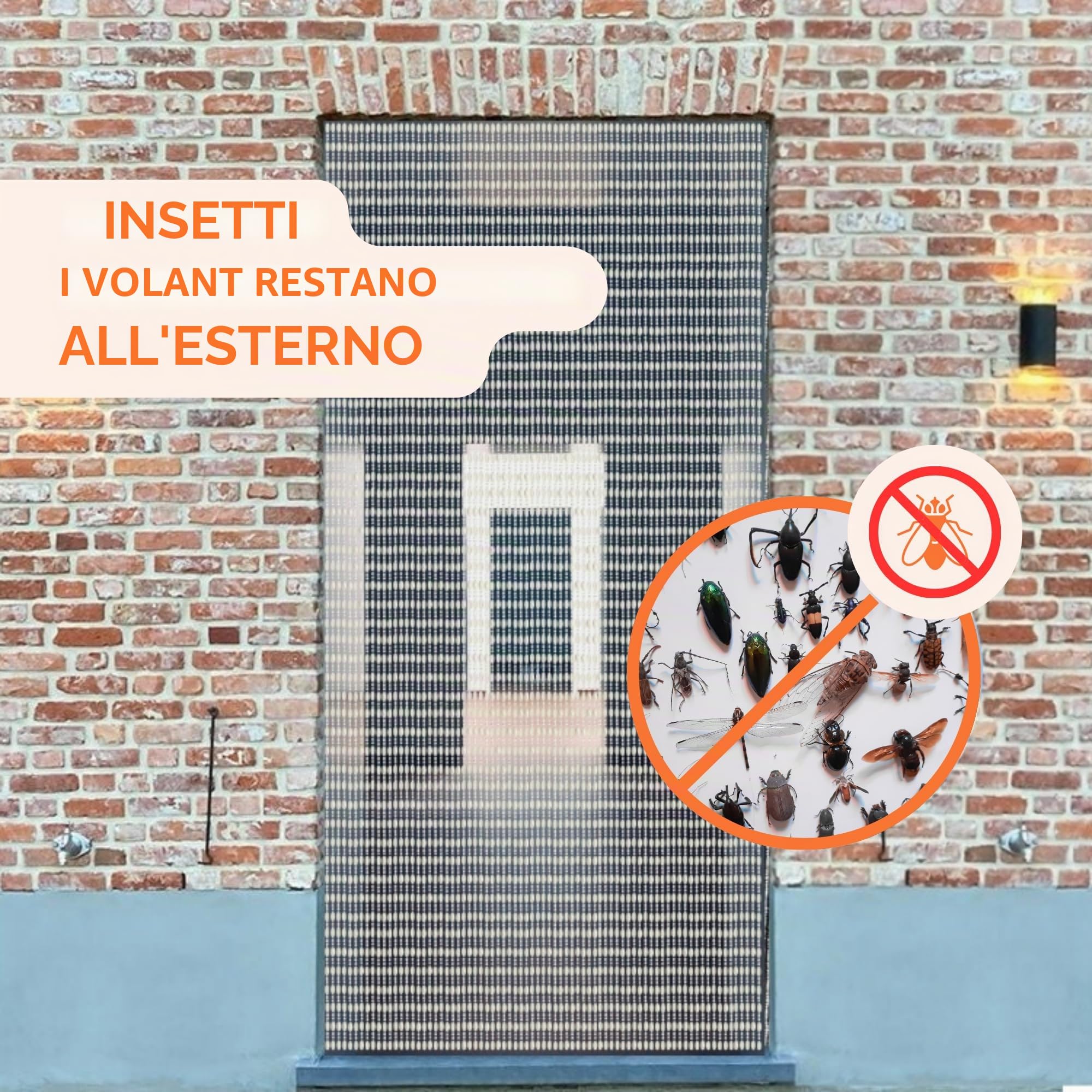 Trente Tenda a Perline Duo - Zanzariera per Finestra, Diverse Misure e Colori, Zanzariera per Porta del Balcone, Perline Antinsetto, Tenda Antizanzare Bianca 90 x 200 cm
