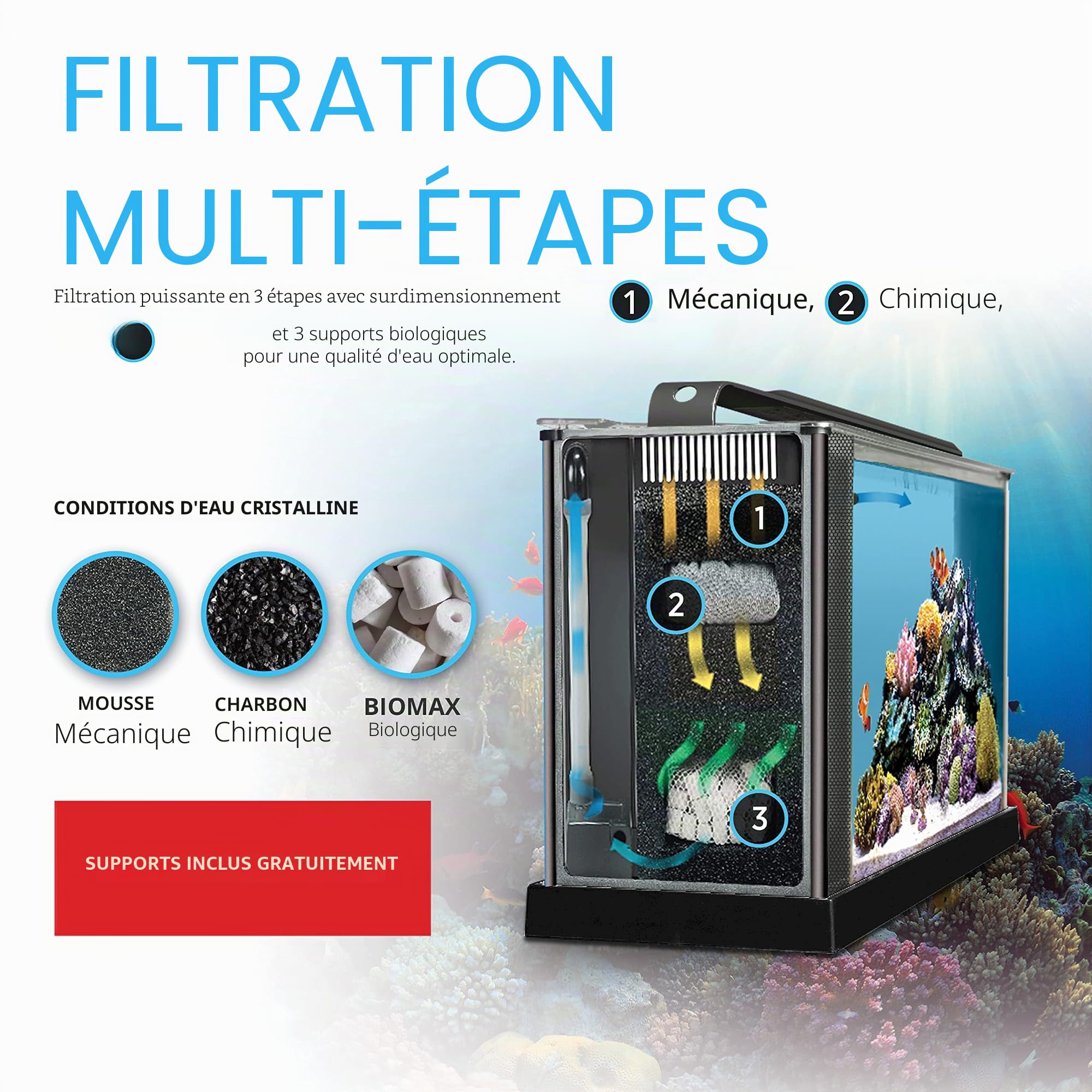 Fluval Kit d'aquarium Marin Evo V 10528A1, 5 gallons