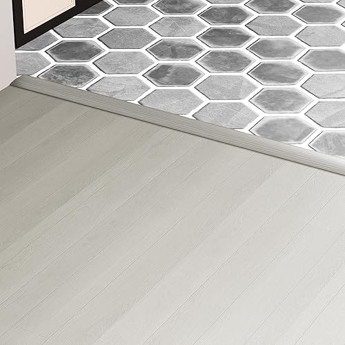 Miniatura 8 de Greymond Tira de transición de piso de 4 pies x 2 pulgadas, laminado adhesivo de vinilo para unir huecos de piso, alfombra, cubierta de umbral,