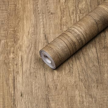 Wood Grain Peel and Stick Floor Tiles, Vinyl Floor Tiles,Peel and Stick Vinyl Flooring, Waterproofand Non-Slip Features,Easy to Install,for Kitchen Bedroom Bathroom Office DU603, 394"*11.8"