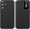 for Samsung Galaxy S25 FE Smart View Case, Wallet Case with Clear S View, Flip Folio Leather Protective Cover for Samsung S25 FE Case, Premium View Cover with Clear Time Window Cases S25 FE 5G
