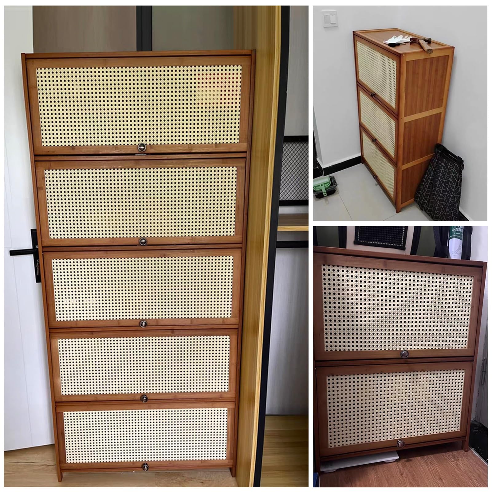 Zapatero Delgado - Armario de Entrada Multicapa con cajón Plegable, Organizador Que Ahorra Espacio para Tacones Altos y Zapatillas, diseño Elegante para el hogar y el Dormitorio.
