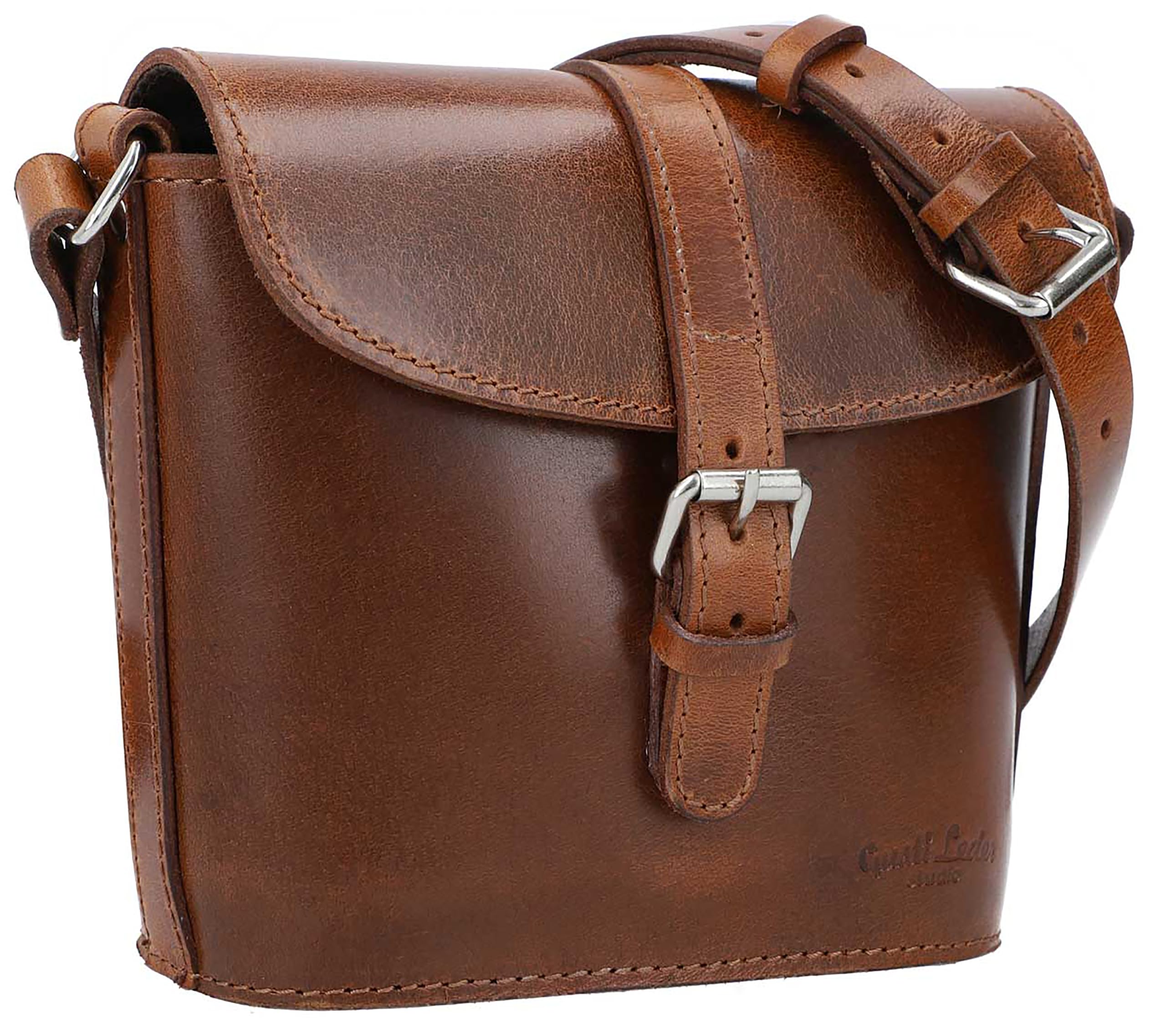 Gusti Nantje Leder Umhängetasche Damen – Schultertasche & Handtasche, Vintage Echtleder Braun