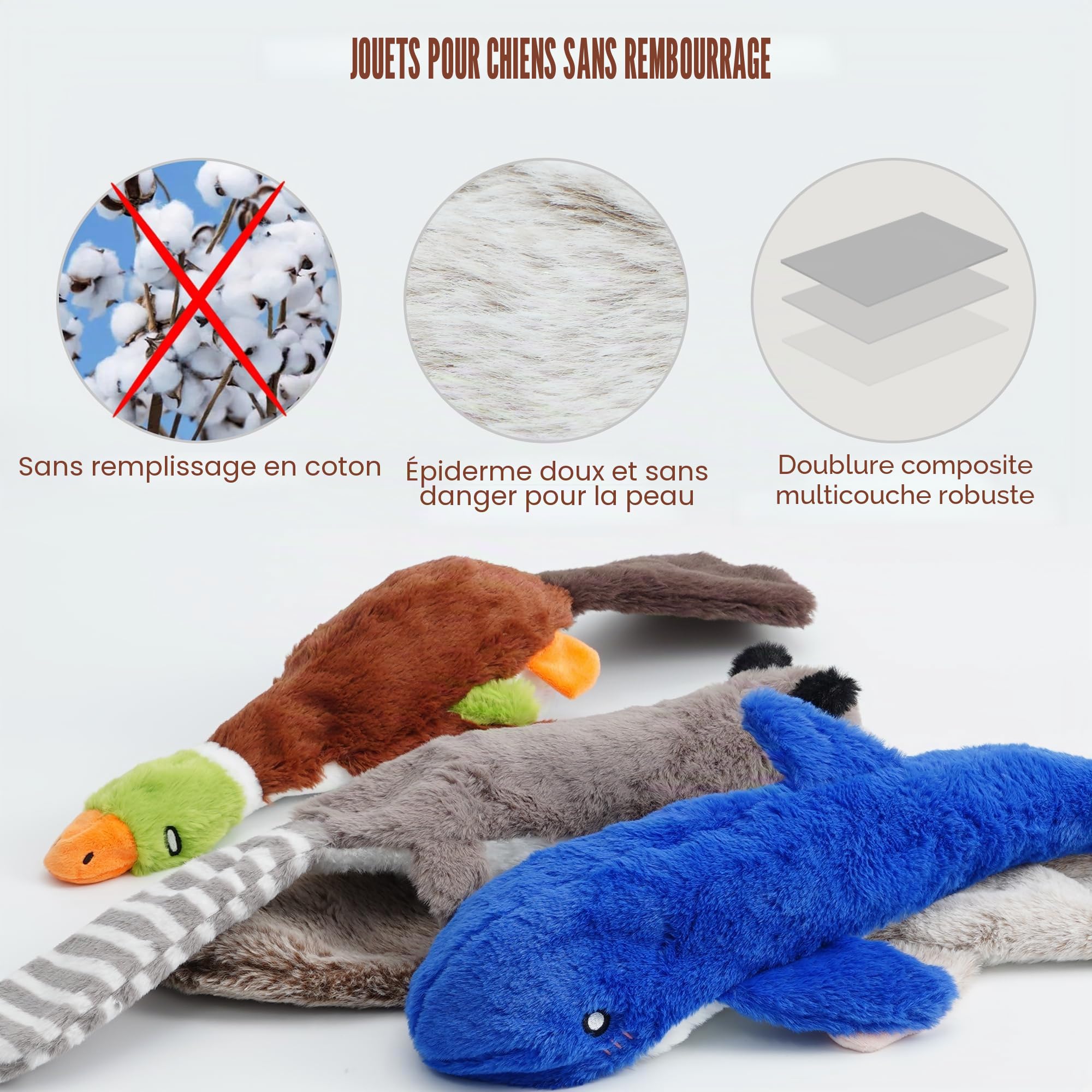 Nocciola Jouet Chien Indestructible avec Compartiment Bouteille Intégré | Jouet Interactif Tir à la Corde Sans Rembourrage, Jouet Chien avec Couineurs pour Petits Moyen Grands Chiens(52-83cm)