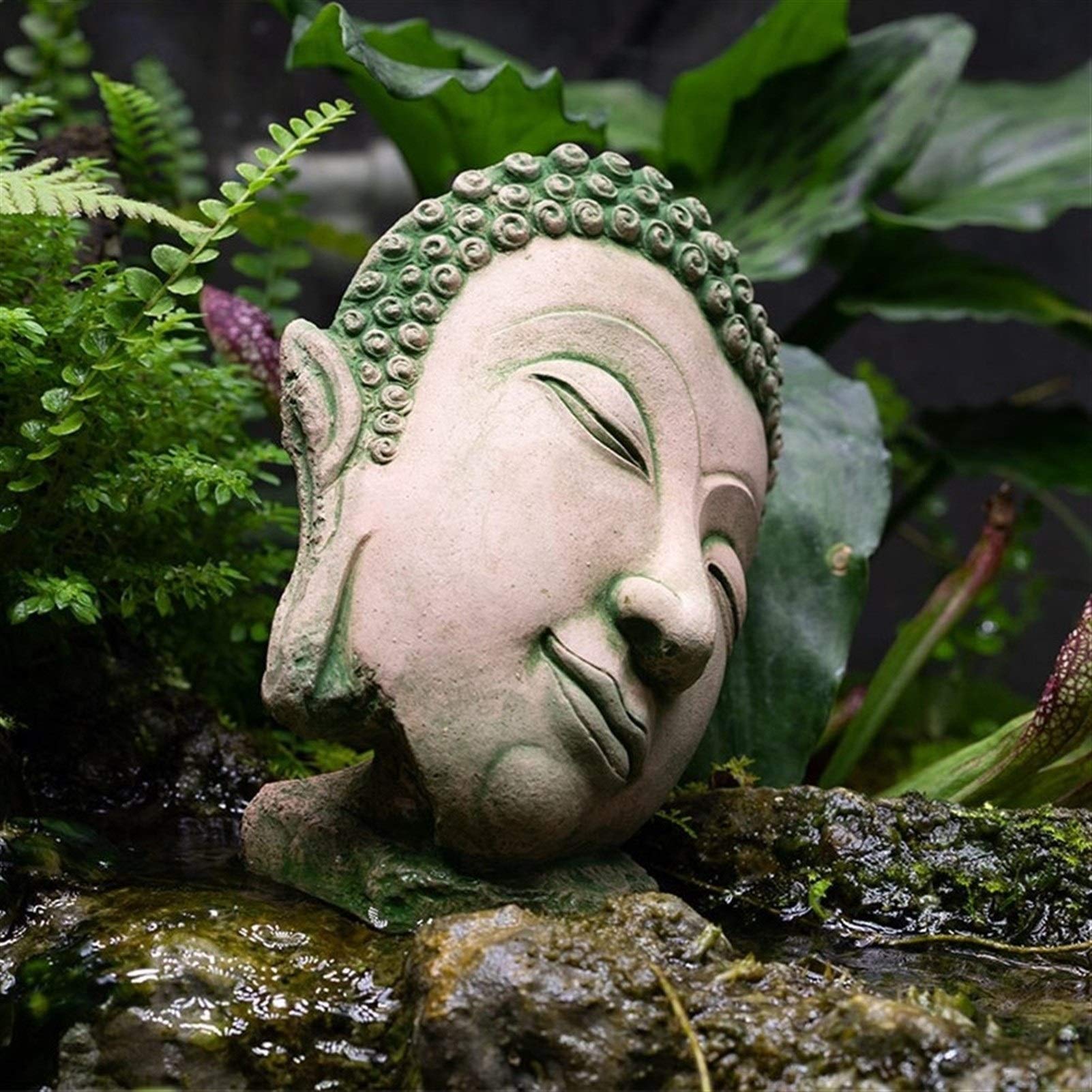 Statua decorativa di Buddha, scultura di sabbia artigianale, ornamento dec