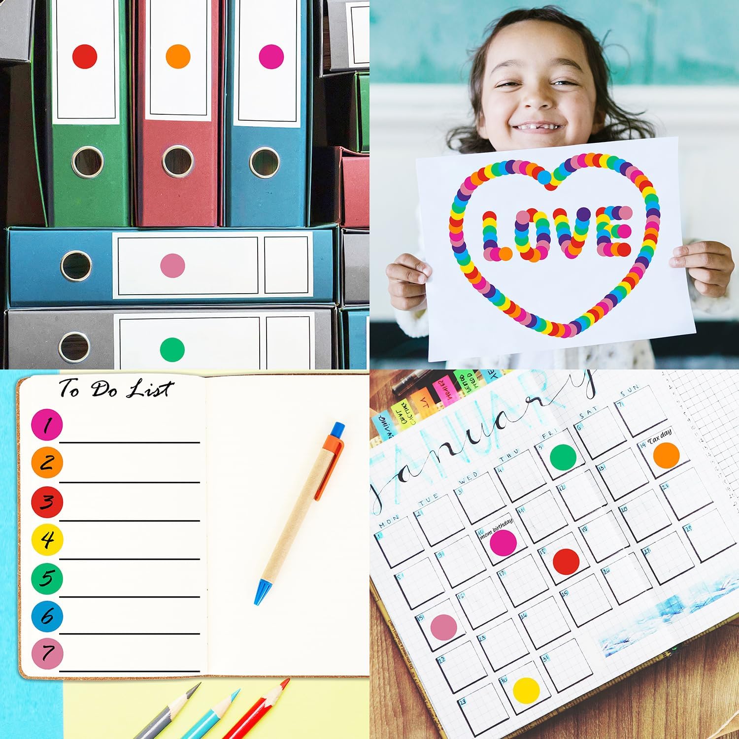 Royal Green Color Coding Labels In 8 Assorted Colors 30mm - Dot Sticker Labels 3 Cm 480 Pack - Foto 8