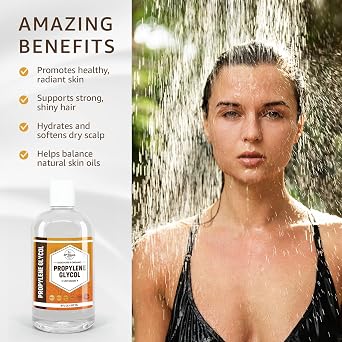 Propylene Glycol USP Grade (8 oz) Non-GMO Moisturizer, Solvent, Emulsifier, Humectant, Soaps, Lotions, Antifreeze, Fog Machines | Highest Purity Manufactured in USA | 8 FL OZ