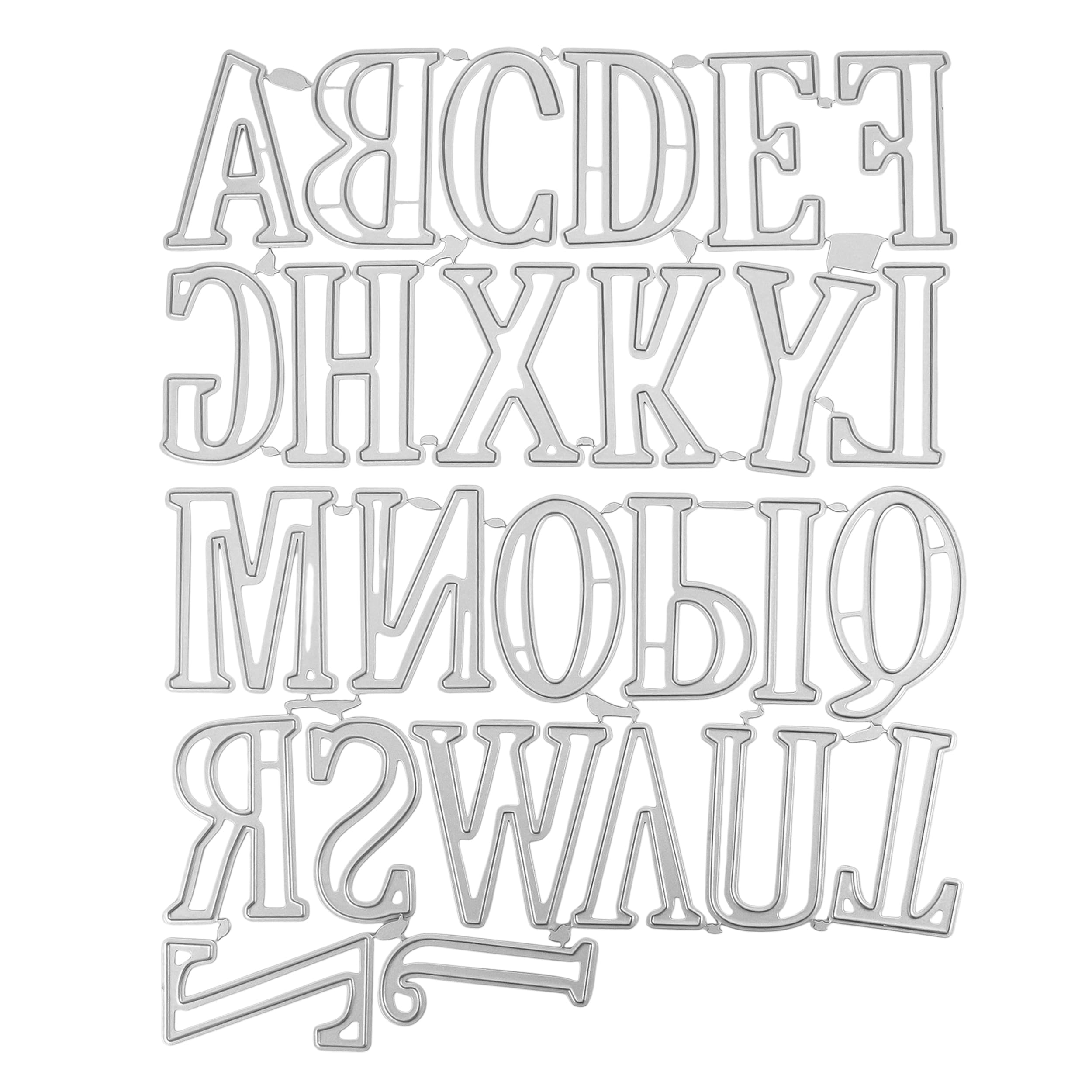 2'' Alphabet Die Set – 26 Capital Letter Metal Cutting Dies, Durable Embossing Stencils for Scrapbooking, Card Making, Paper Crafts, Album, Decorative Words Template, Decor for Birthday Die-Cutting