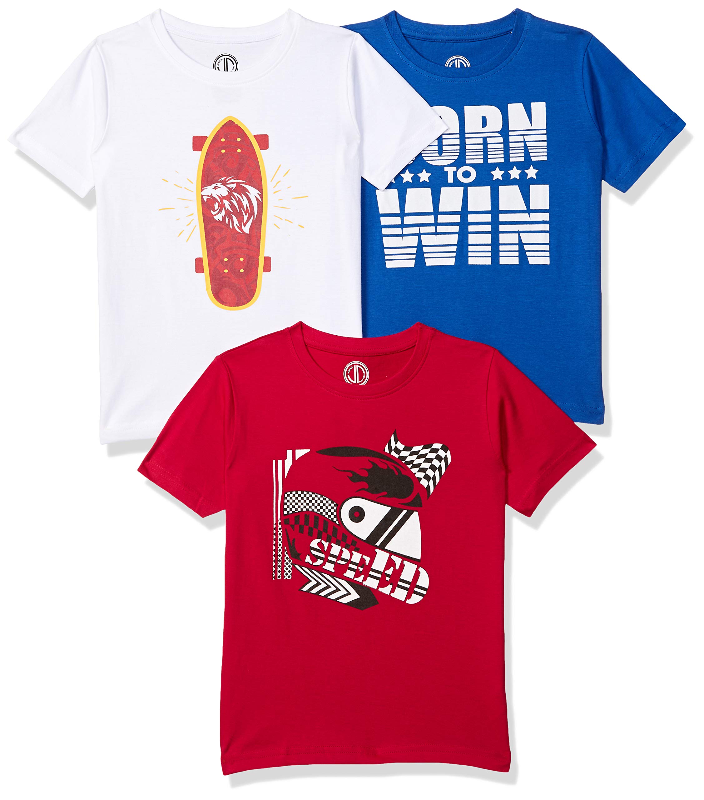 Joshua Tree Boy's Paisley Regular fit T-Shirts (Pack of 3)