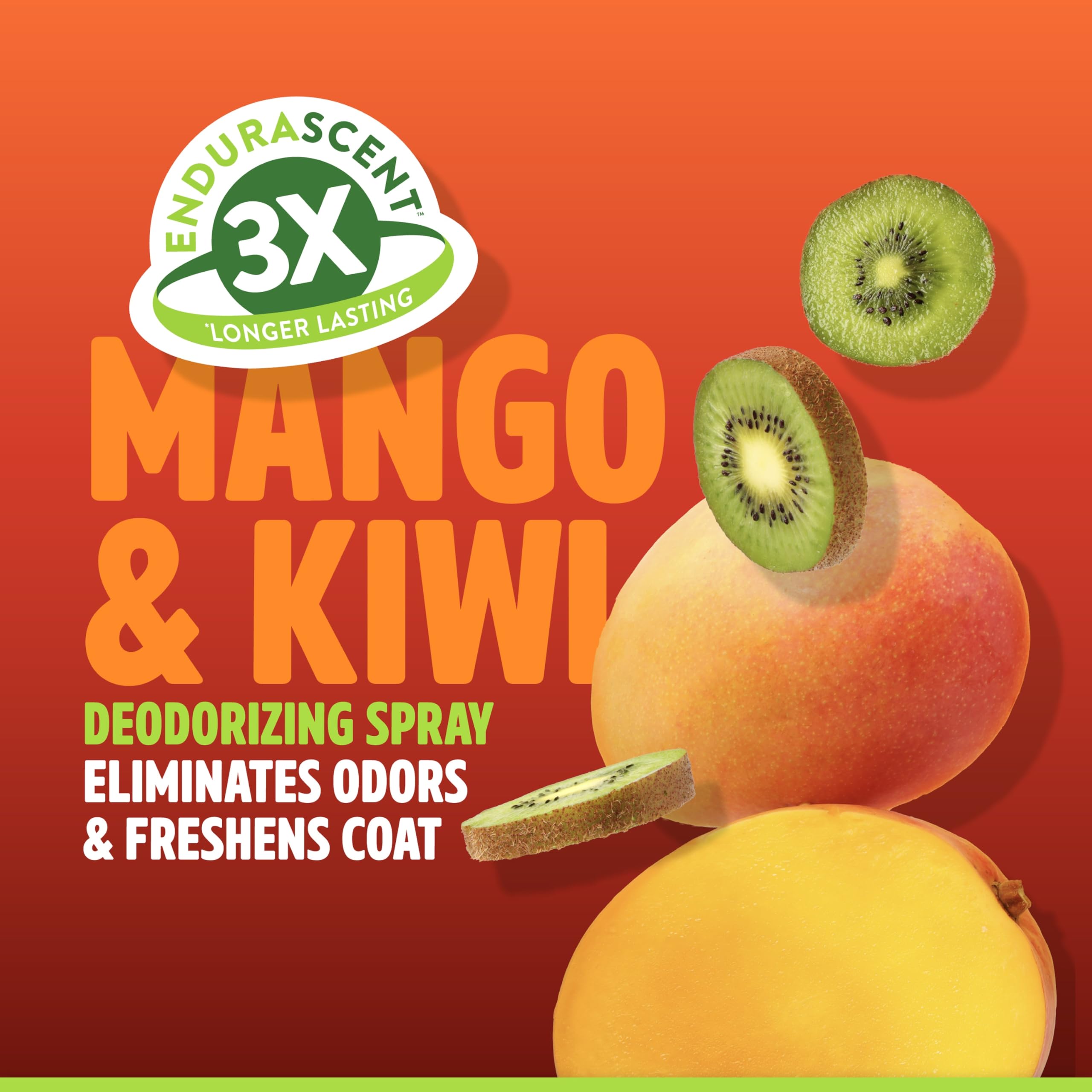 TropiClean Dog Perfume, Long Lasting Mango Kiwi Cologne, Deodorizing Spray for Smelly Dogs, After Bath Detangling Spray, Safe for Cats, 8oz.