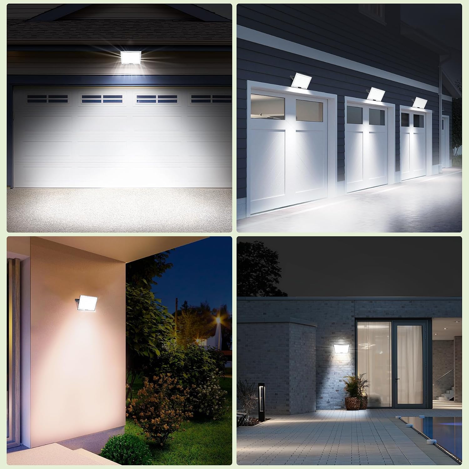 VAYALT150W Led Flood Light Outdoor, 2 Pack 15000LM Bright Floodlight Outside Work Light with Plug, 6500-7000K Daylight Exterior Flood Light, for Garage, Yard, Parking Lot, Chicken Coop (IP65)