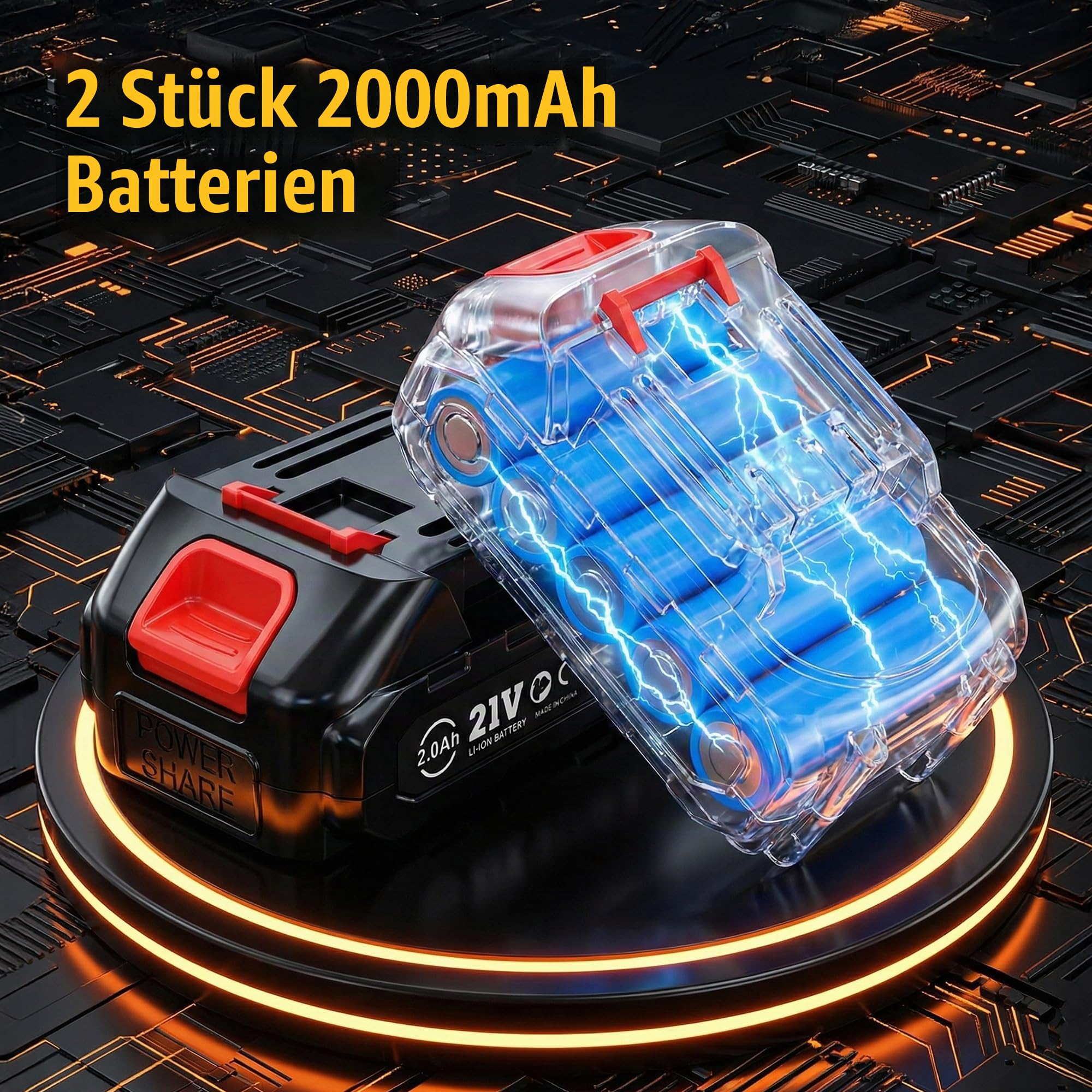 Akku Kartuschenpresse kompatibel mit Makita 18V Batterie, Elektrische Kartuschenpresse mit 2 Stück Akkus, Akku Silikonpistole mit LED, regelbare Geschwindigkeit, Anti-Tropf für Montage Reparatur