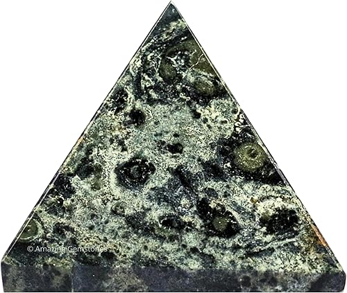 Miniatura 475 de Amazing Gemstone White Agate Snow Quartz Pyramid Crystal Healing Stones - 1" Great Pyramid Figurine of Natural Stone Pyramid for Meditation, Reiki