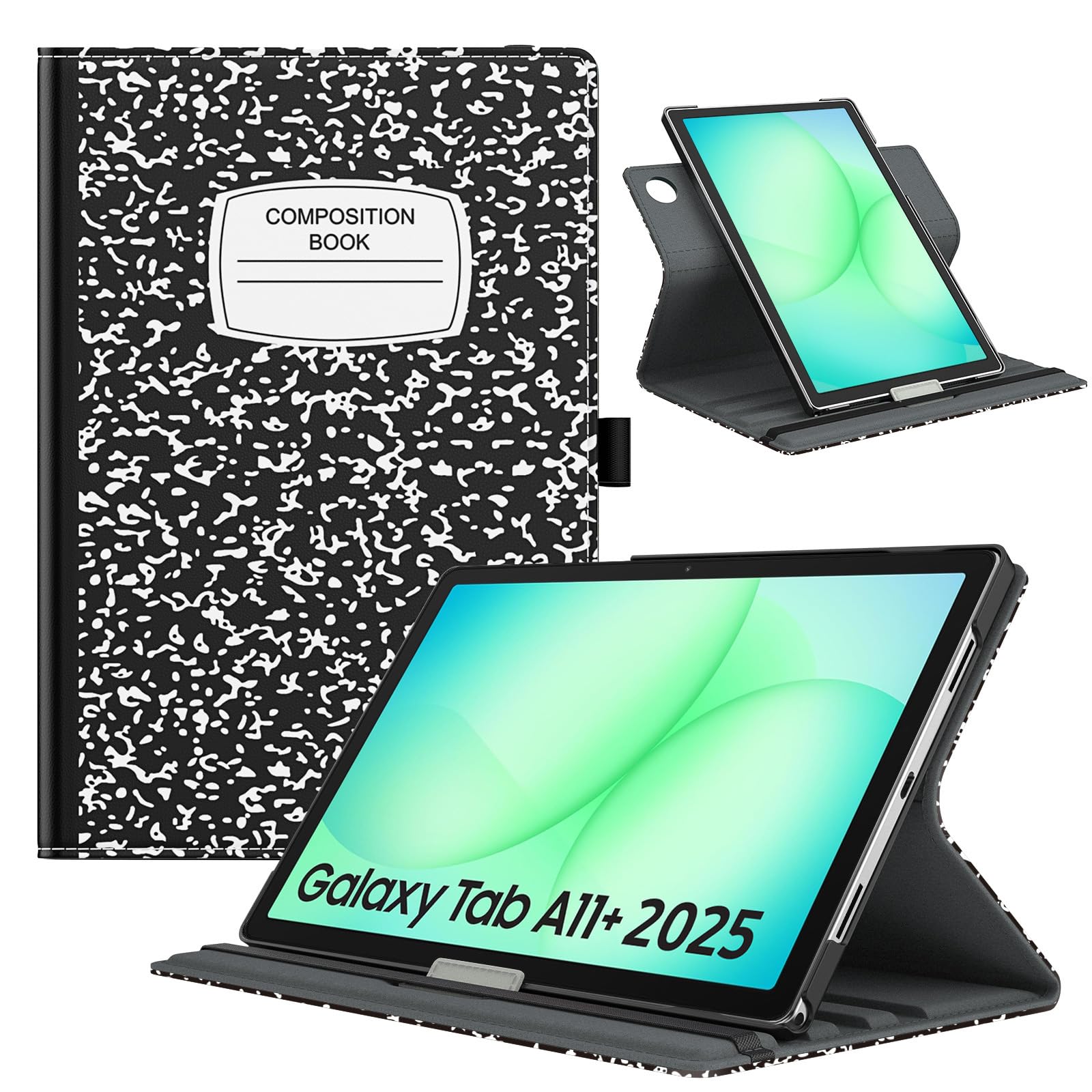TiMOVO Drehbare Hülle für Samsung Galaxy Tab A11+/A11 Plus 11 Zoll 2025 (SM-X230/‎X236/‎‎X238), 90° Rotations-Stand, Tablet Hülle mit Auto Aufwachen/Schlafen