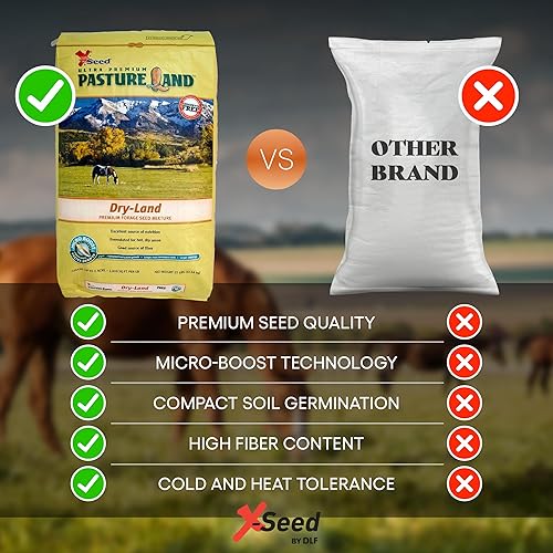 Miniatura 7 de X-Seed 440FS0010UCT185 Semilla de forraje de pasto de mezcla de tierras secas 25 libras