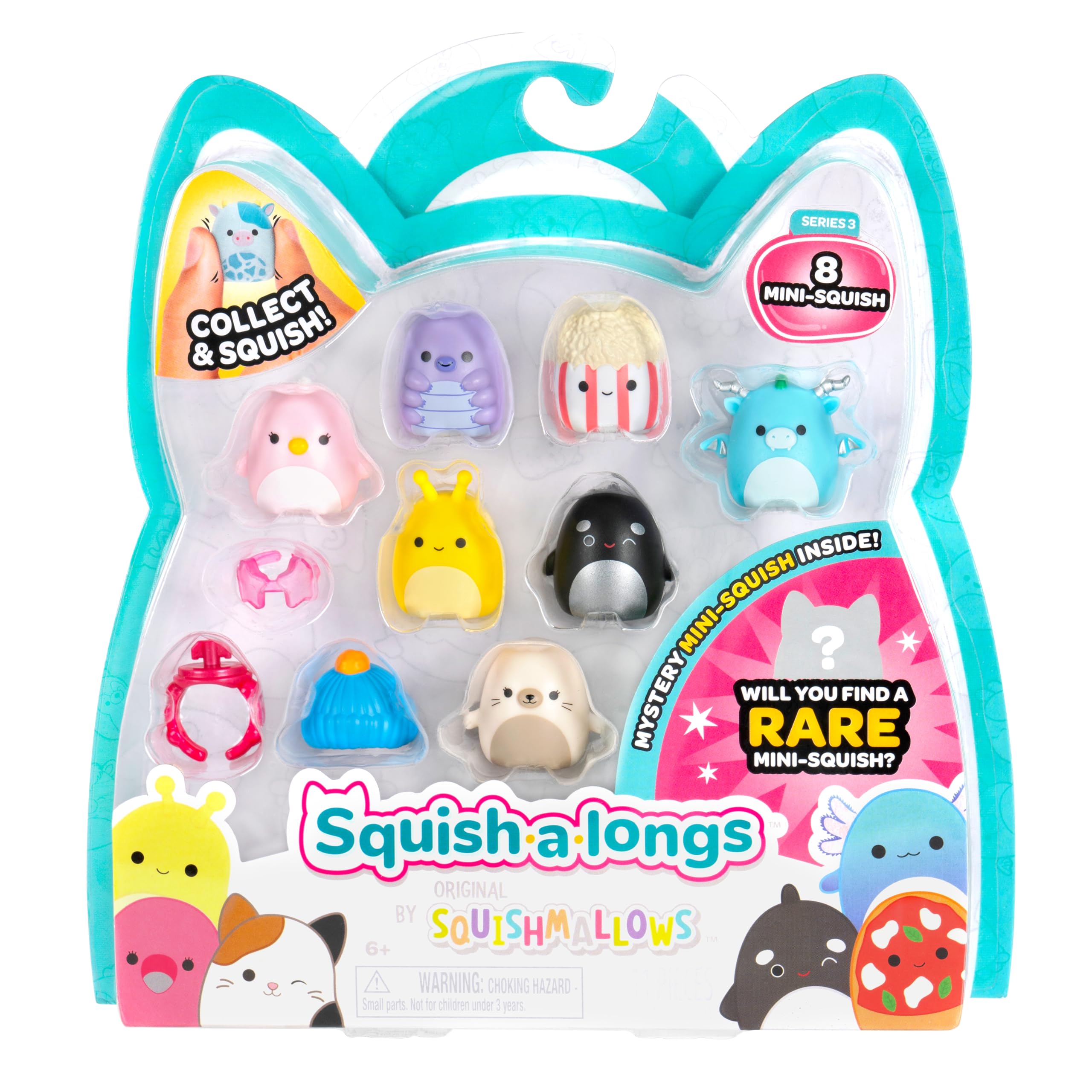 Amazon.com: Squish-a-longs Mini-Squish 8-Pack (Wave 3, Style 2
