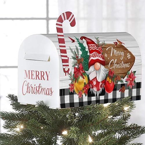 Miniatura 5 de Fundas magnéticas impermeables para buzón de Navidad de 18 x 21 pulgadas, diseño de gnomos de invierno, tamaño estándar, decoración de jardín