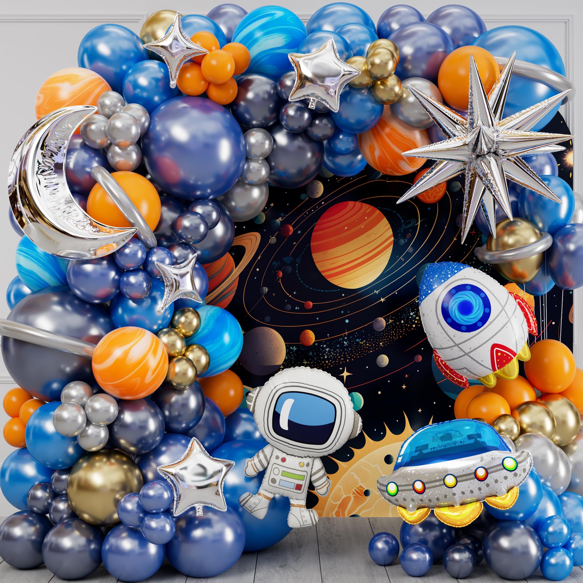 Space Orange Balloon Arch Kit