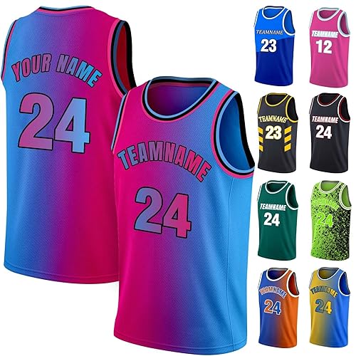 Custom Basketball Jersey Team Name Number Personalized Practice Shirt for