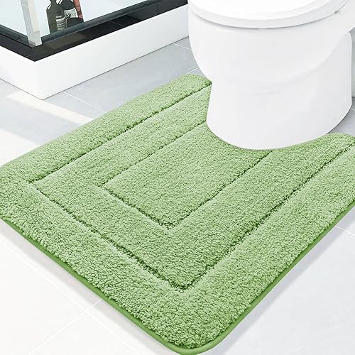 Miniatura 17 de Buganda Alfombras de baño, 24" x 16", Alfombras de baño de microfibra suaves y absorbentes, Alfombra de ducha esponjosa antideslizante, Alfombras de