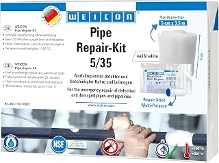 WEICON Pipe Repair-Kit 3,5 m x 5 cm, Rohrreparaturset für Risse und Lecks an Rohren und Leitungen, weiß